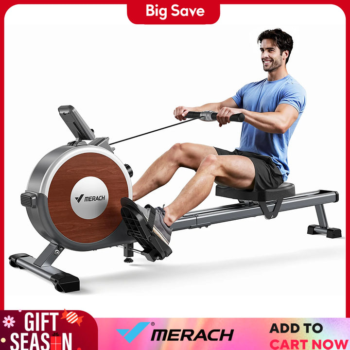 MERACH Rowing Machine Magnetic Rower Machine for Home