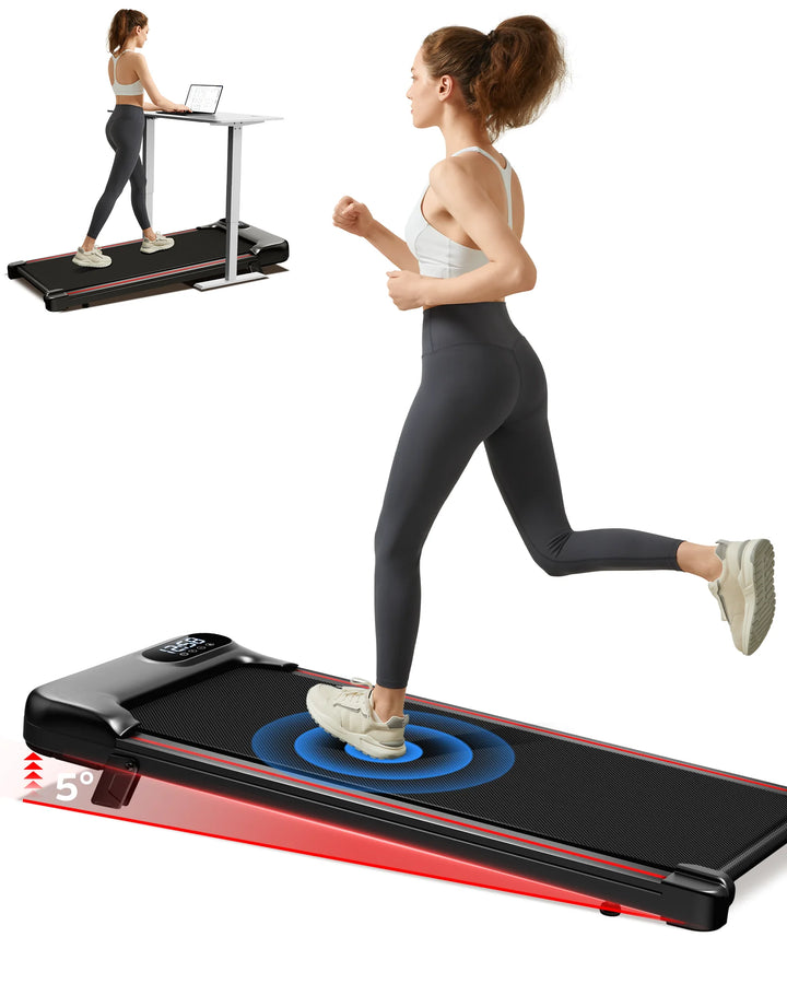 2.5 HP Incline Under-Desk Treadmill, Triple Knee Protection,