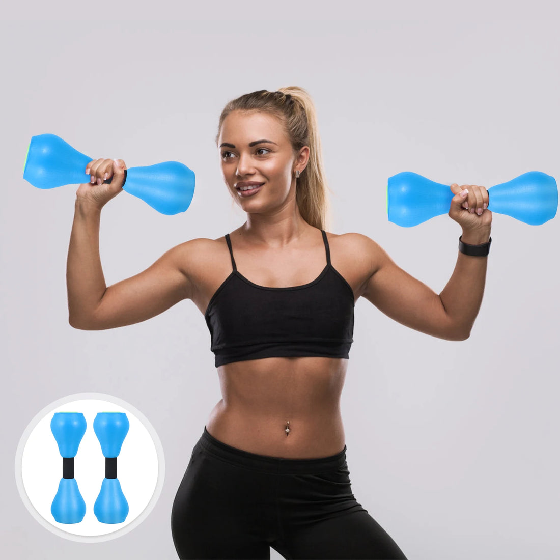 2 Pcs Water Dumbbell Colored Dumbbells Training Equipment Handheld Child