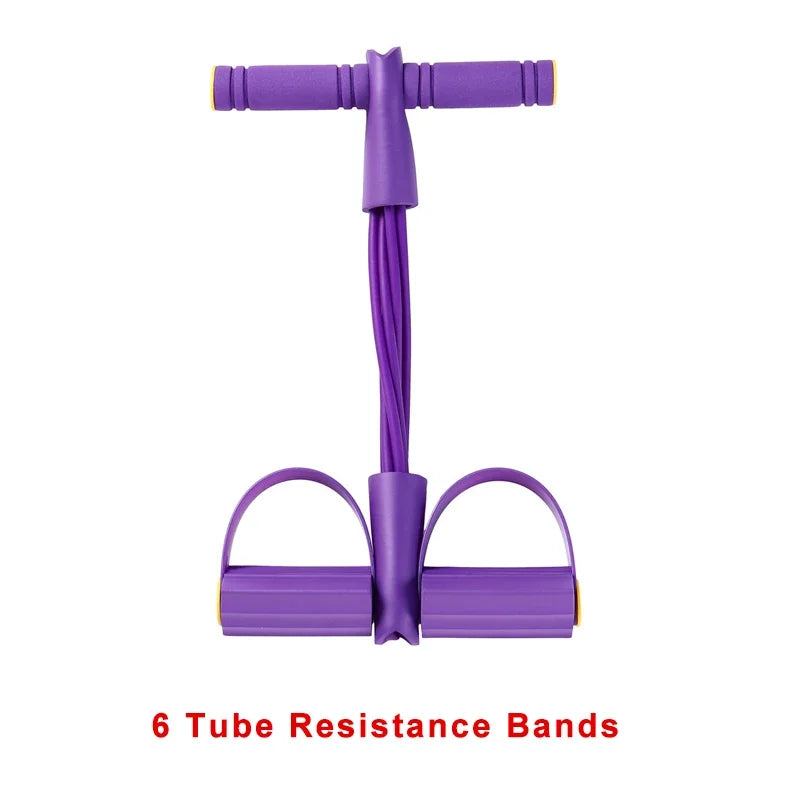4-Level Resistance Band Tensioner with Non-Slip Handles - Home Fitness