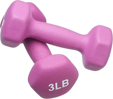 FUXION Neoprene Dumbbell Hand Weights, Sets of 2 Hexagon