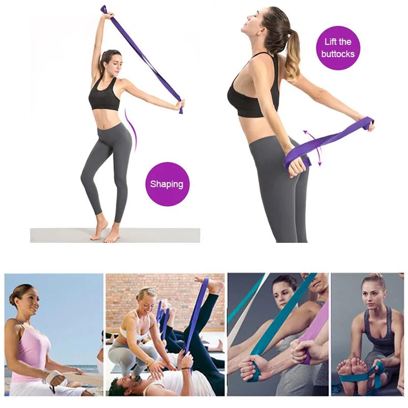 Yoga Mat Strap Elastic Bands Ballet Strap for Yoga Equipment Pilates Elastic Stretching Band Yoga Strap Cotton YJS05