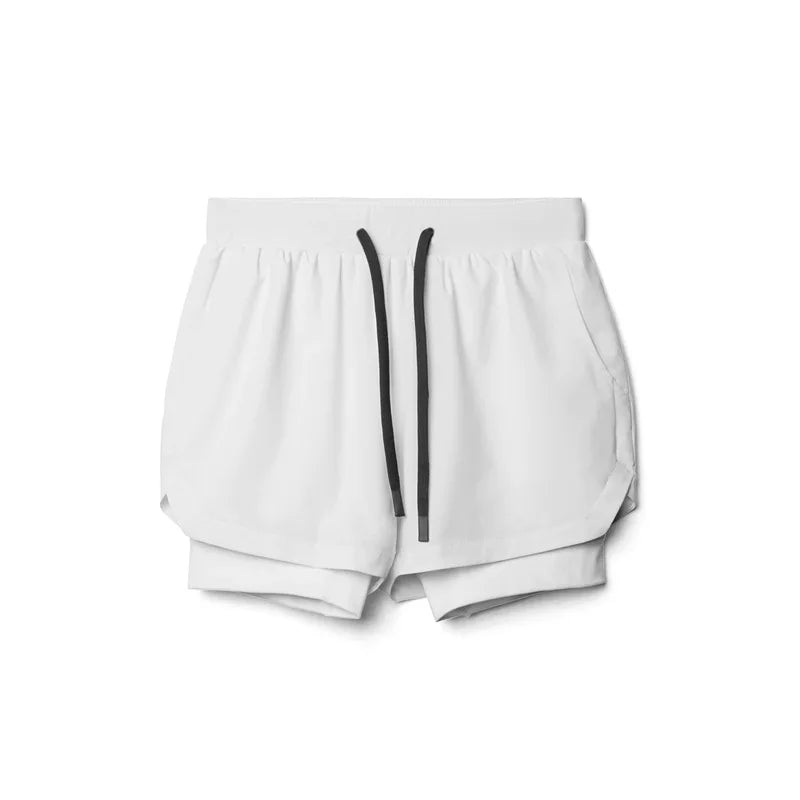 2023 new BreathableDouble layersport  shorts Gyms Fitness