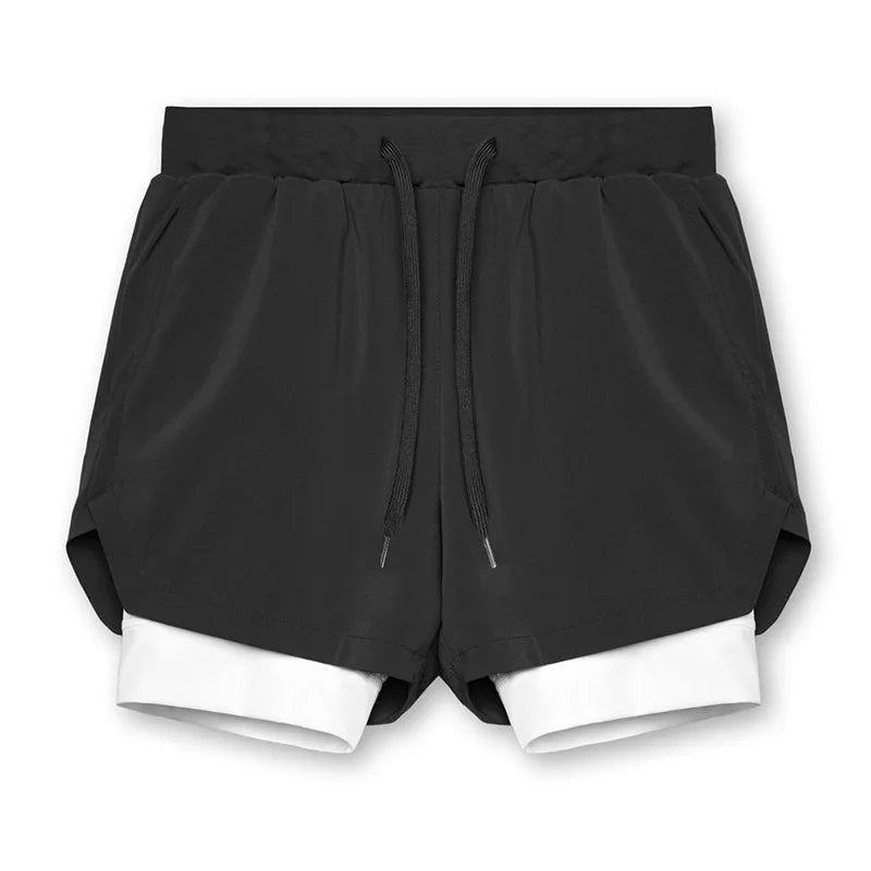 2023 new BreathableDouble layersport  shorts Gyms Fitness