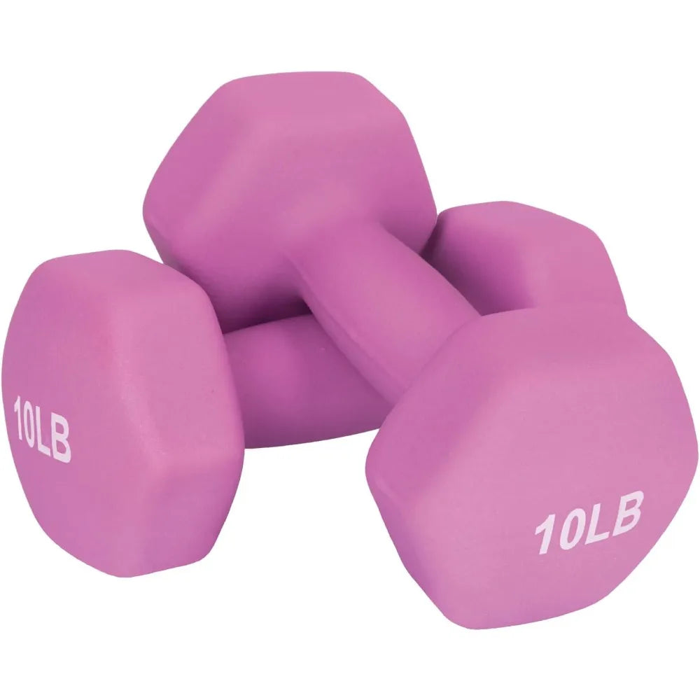 FUXION Neoprene Dumbbell Hand Weights, Sets of 2 Hexagon