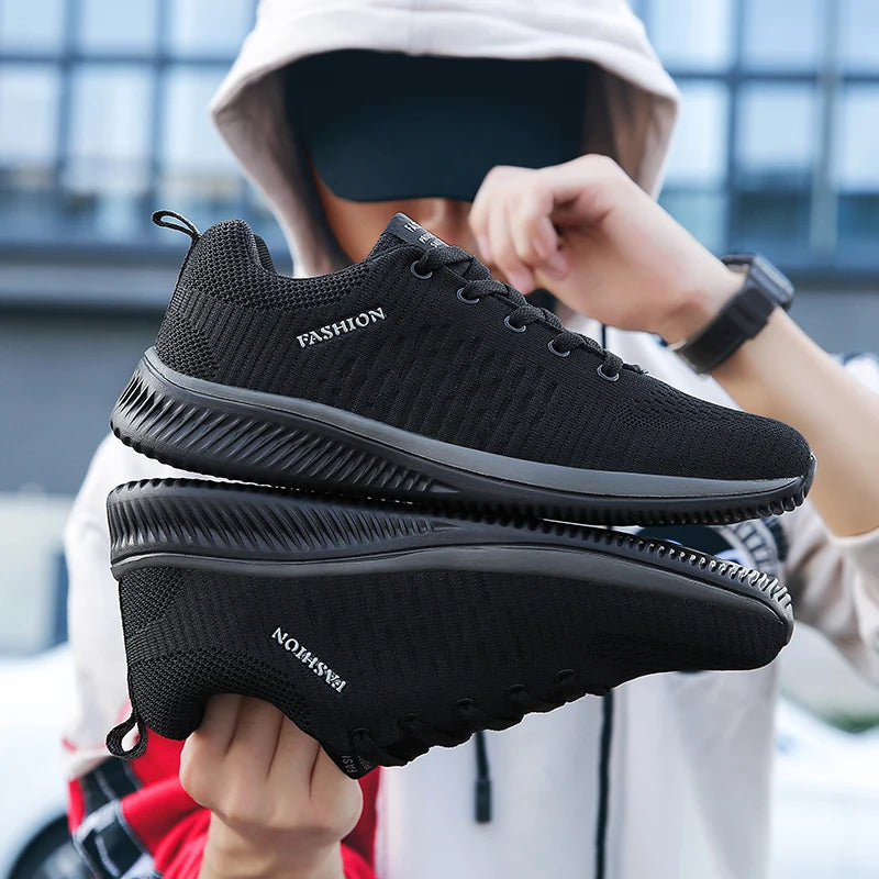 Sneakers Men Running Walking Knit Shoes Fashion Casual