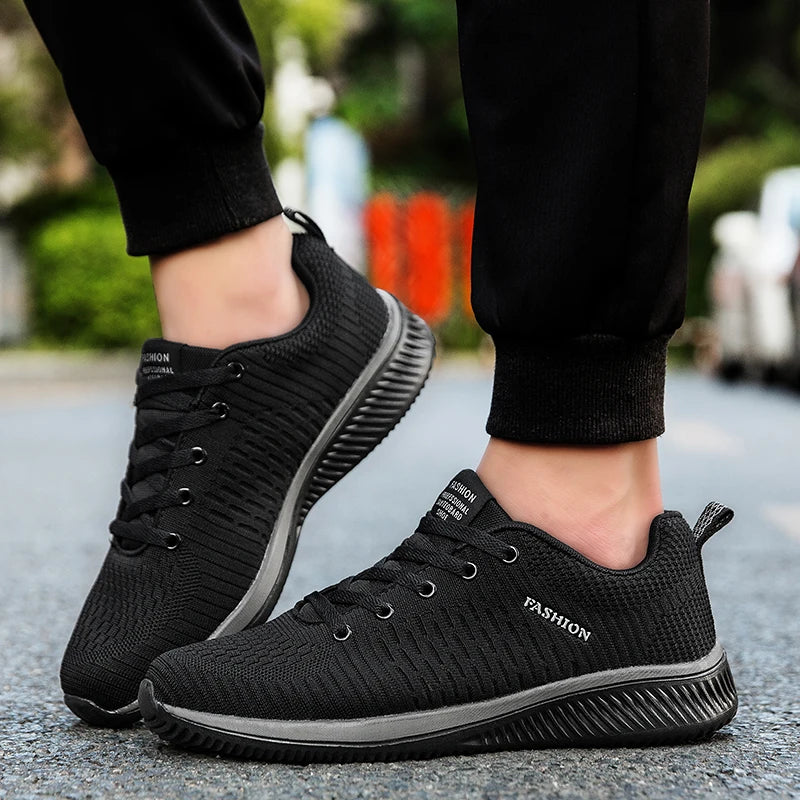 Sneakers Men Running Walking Knit Shoes Fashion Casual