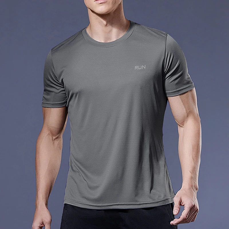 Summer Sport Gym t Shirt Men Quick Dry Running Bodybuilding