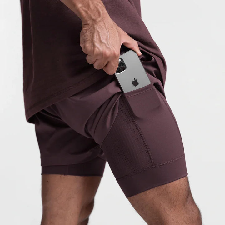 2023 new BreathableDouble layersport  shorts Gyms Fitness