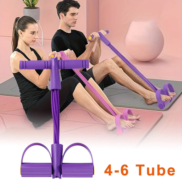 4-Level Resistance Band Tensioner with Non-Slip Handles - Home Fitness