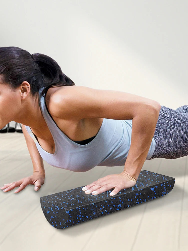 Half-Round Yoga Roller Massage Roller 30cm Semi-Circular Foam