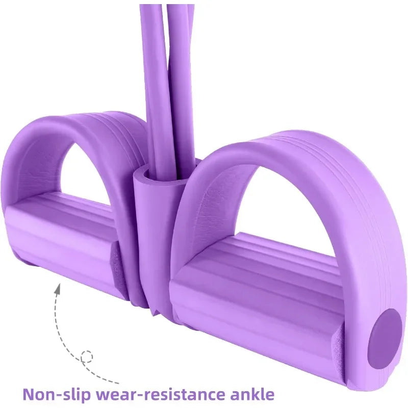 4-Level Resistance Band Tensioner with Non-Slip Handles - Home Fitness