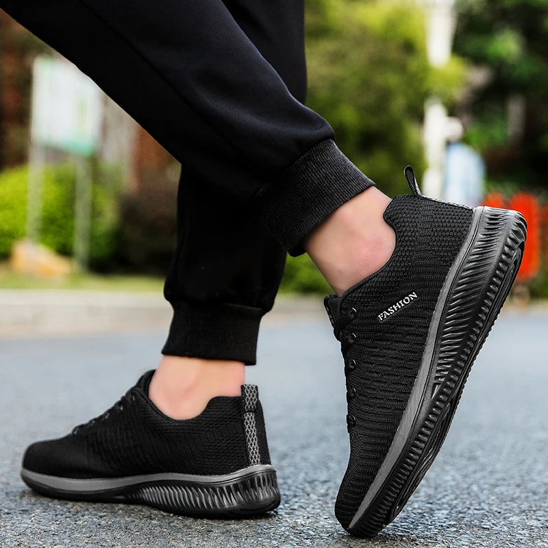 Sneakers Men Running Walking Knit Shoes Fashion Casual