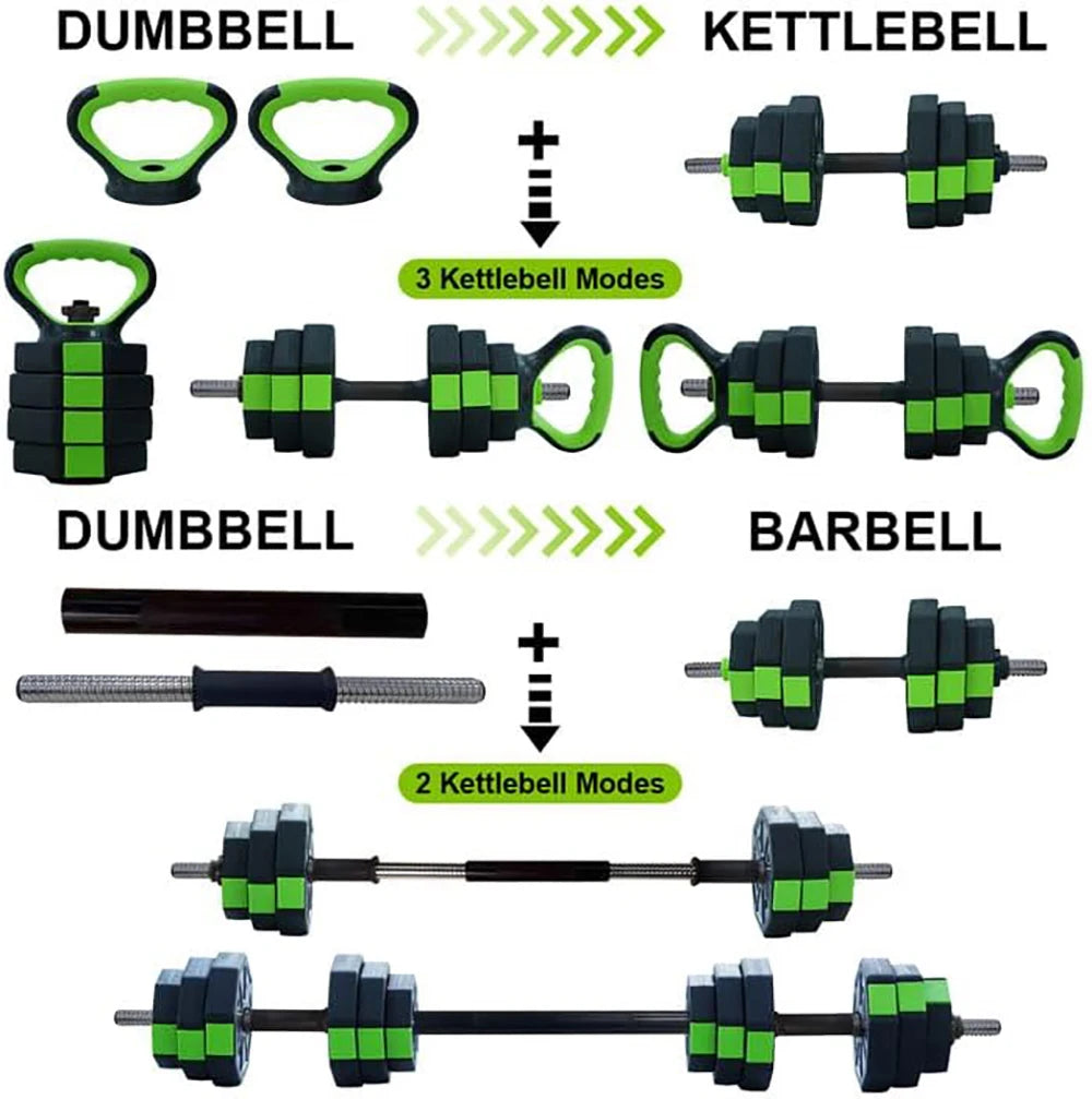 66lbs/88lbs Weight 4 in 1 Adjustable Kettlebell Set
