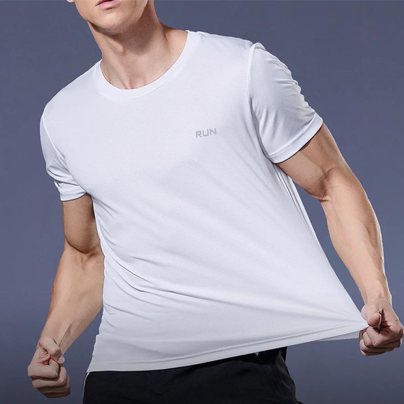 Summer Sport Gym t Shirt Men Quick Dry Running Bodybuilding