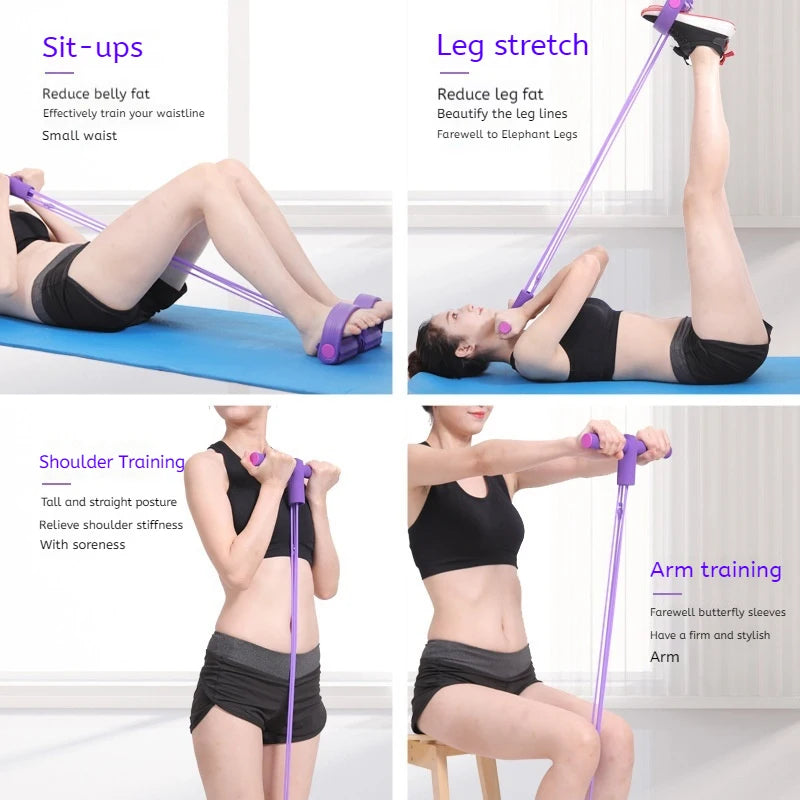 6-Tube Resistance Band Multi Function Tension Rope Fitness Bands