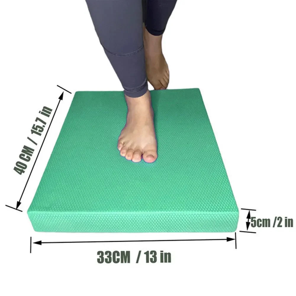 TPE Yoga Balance Pad, Thick Foam Exercise Mat, Pilates Cushion,