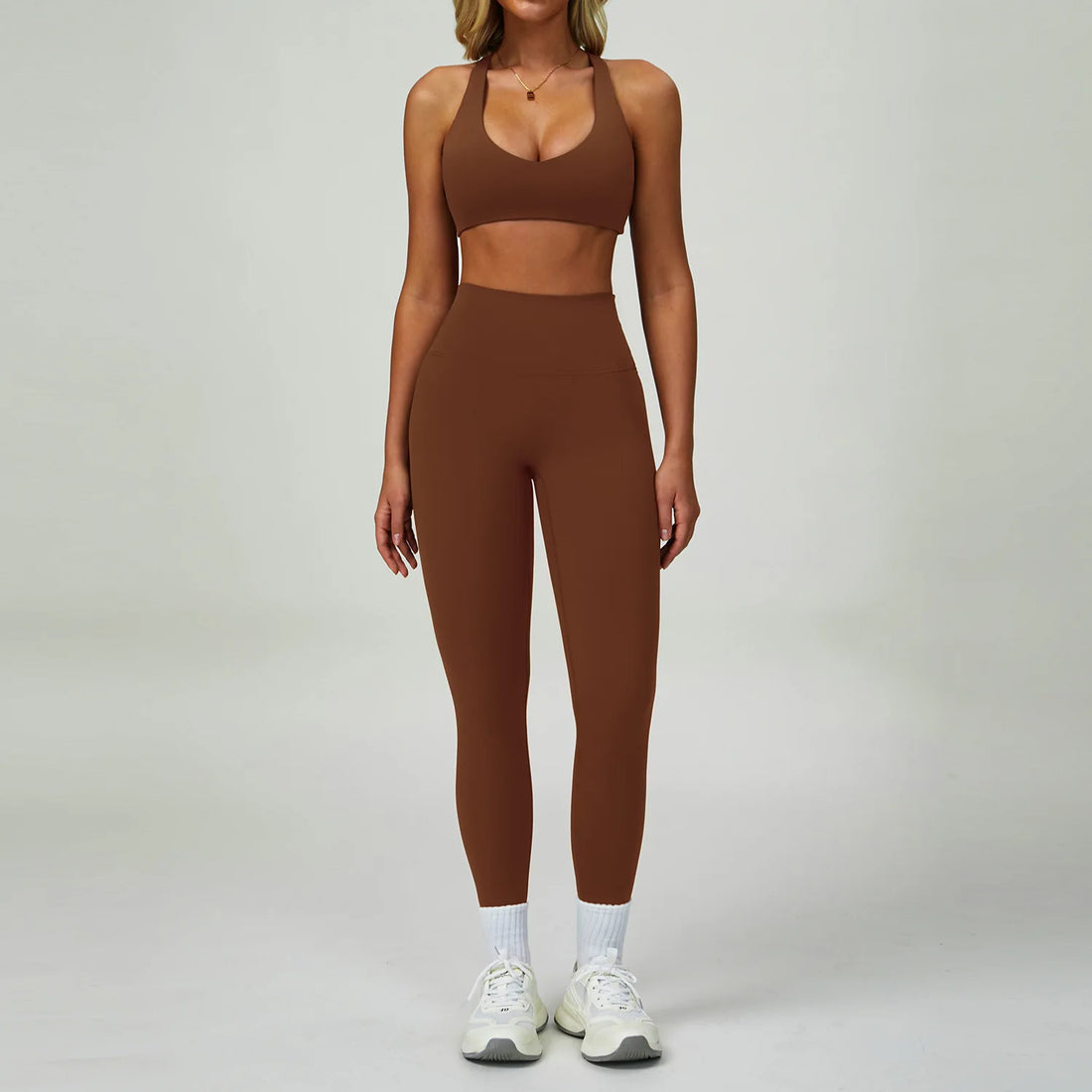 2PCS Yoga Clothing Set Women's High Waisted Leggings