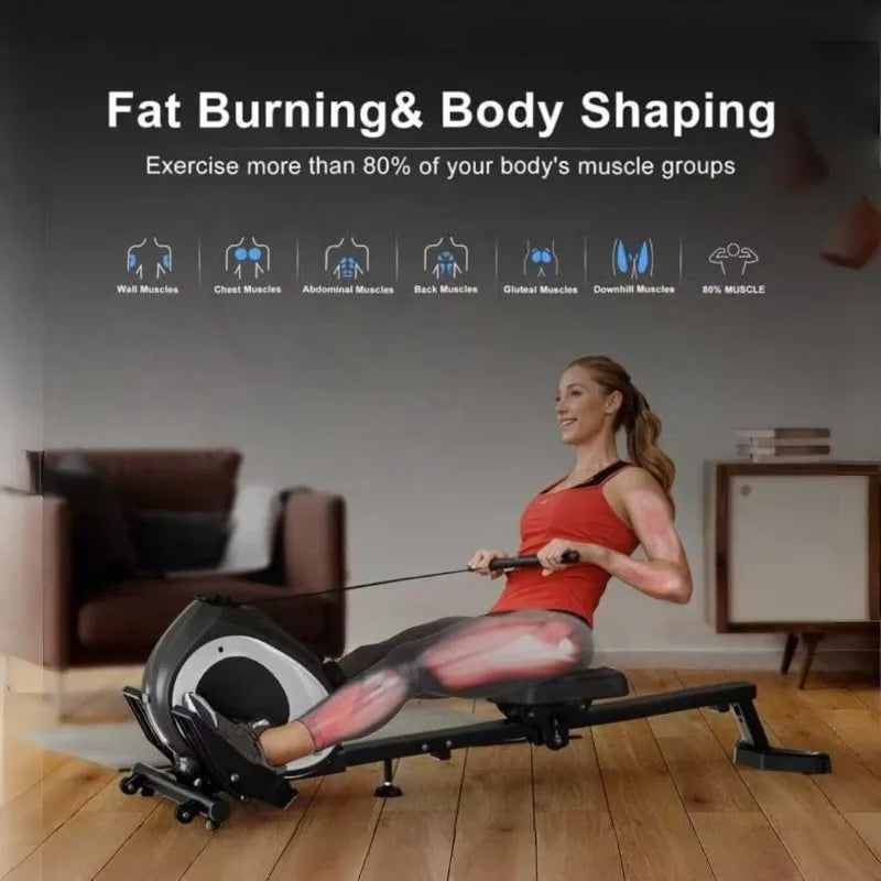 Rowing Machine for Home, Magnetic Rower Machine with