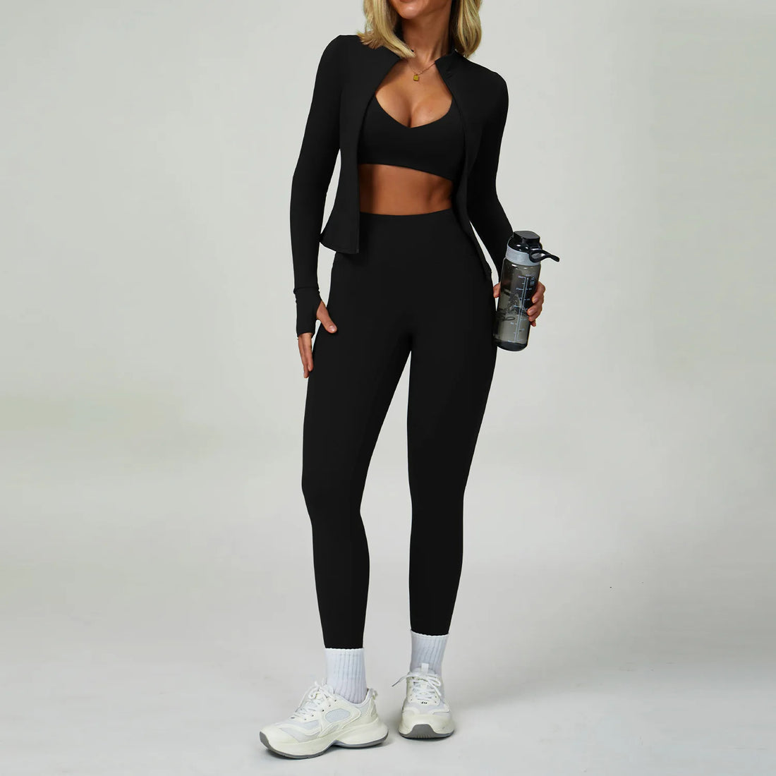 2PCS Yoga Clothing Set Women's High Waisted Leggings